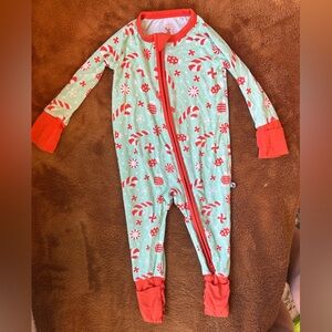 Festive Red and Green Kids One Piece